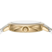 Emporio Armani Cleo Three Hand Mother of Pearl Dial Two Tone Steel Strap Watch for Women - AR11513