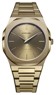 D1 Milano Ultra Thin Dusky Green Dial Green Steel Strap Watch for Men - D1-UTBJ36
