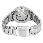 Citizen Mechanical Automatic Salmon Brown Dial Silver Steel Strap Watch for Men - NJ0191-83X