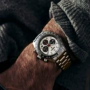 Seiko Prospex Speedtimer Solar Chronograph Silver Dial Silver Steel Strap Watch for Men - SSC911