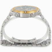 Versace Greca Logo Diver Quartz Green Dial Two Tone Steel Strap Watch for Men - VE8G00524