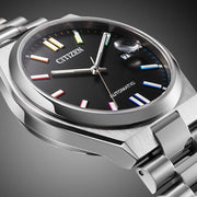 Citizen Tsuyosa Automatic Black Dial Silver Steel Strap Watch for Men - NJ0151-53E