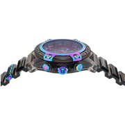 Versace Icon Active Chronograph Black Dial Grey Silicone Strap Watch for Men - VEZ701022