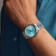 Citizen Tsuyosa Automatic Turquoise Blue Dial Silver Steel Strap Watch for Men - NJ0151-53L