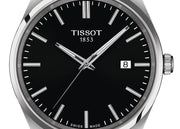 Tissot PR 100 Black Dial Silver Steel Strap Watch for Men - T150.410.11.051.00