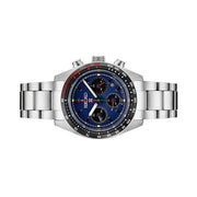 Seiko Prospex Speedtimer Solar Chronograph Blue Dial Silver Steel Strap Watch for Men - SSC815
