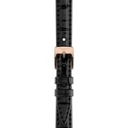 Tissot SRV White Mother of Pearl Dial Black Leather Strap Watch for Women - T160.110.36.113.00