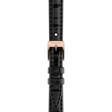 Tissot SRV White Mother of Pearl Dial Black Leather Strap Watch for Women - T160.110.36.113.00