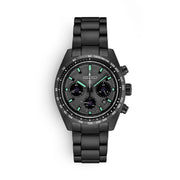 Seiko Prospex Speedtimer The Black Series Limited Edition Black Dial Black Steel Strap Watch for Men - SSC917