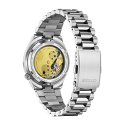 Citizen Tsuyosa Automatic Purple Dial Silver Steel Strap Watch for Men - NJ0200-50W