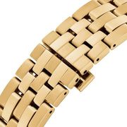 Seiko Presage Cocktail Time Automatic Diamonds Gold Dial Gold Steel Strap Watch for Women - SRE018J1