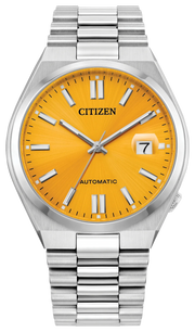 Citizen Tsuyosa Automatic Yellow Dial Silver Steel Strap Watch for Men - NJ0150-56Z