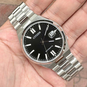 Citizen Tsuyosa Automatic Black Dial Silver Steel Strap Watch for Men - NJ0151-53E