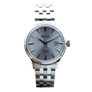 Seiko Presage Cocktail Time Automatic Ice Blue Dial Silver Steel Strap Watch for Men - SRPE19J1