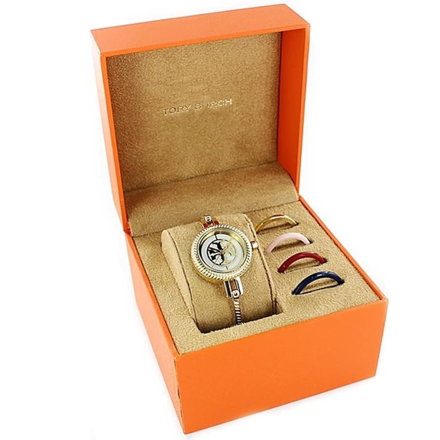 Tory Burch Riva Gold Dial Gold Steel Strap Watch for Women