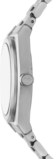 Emporio Armani Frederico Analog Green Dial Silver Steel Strap Watch for Men - AR11621