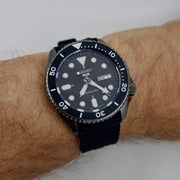 Seiko 5 Sports SKX Series Automatic Black Dial Black Silicone Strap Watch for Men - SRPD65K2