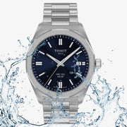 Tissot PRC 100 Solar Quartz Blue Dial Silver Steel Strap Watch for Men - T151.422.11.041.00
