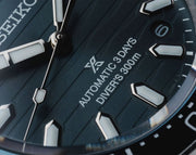 Seiko Prospex Polygonal Divers Automatic Blue Dial Silver Steel Strap Watch for Men - SPB483J1