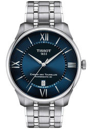 Tissot Chemin Des Tourelles Powermatic 80 Blue Dial Silver Steel Strap Watch for Men - T139.407.11.048.00