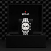 Tudor Black Bay Chrono Silver Dial Silver Steel Strap Watch for Men - M79360N-0014