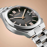 Citizen Tsuyosa Mechanical Grey Dial Silver Steel Strap Watch for Men - NJ0200-50E