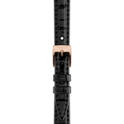 Tissot SRV White Mother of Pearl Dial Black Leather Strap Watch for Women - T160.110.36.113.00
