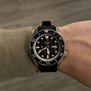 Seiko 5 Sports SKX Automatic Black Dial Black Silicone Strap Watch for Men - SRPD73K2