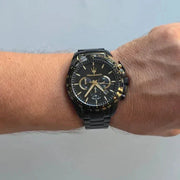 Maserati Traguardo Limited Edition Chronograph Black Dial Black Steel Strap Watch for Men - R8873612051