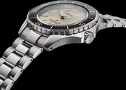 Seiko Prospex Polygonal Divers Automatic Pearl White Dial Silver Steel Strap Watch for Men - SPB481J1