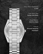 Emporio Armani Frederico Analog Black Dial Silver Steel Strap Watch for Men - AR11622