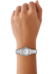 Emporio Armani Mia Mother of Pearl Dial Silver Steel Strap Watch for Women - AR11669