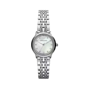 Emporio Armani Alpha Mother of Pearl Dial Silver Steel Strap Watch for Women - AR1803