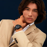 Maserati Stile Skeleton Chronograph Blue Dial Grey Steel Strap Watch for Men - R8873642012