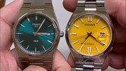 Citizen Tsuyosa Automatic Yellow Dial Silver Steel Strap Watch for Men - NJ0150-56Z