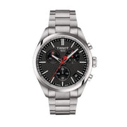Tissot PR 100 Vuelta Chronograph Black Dial Silver Steel Strap Watch for Men - T150.417.11.051.01