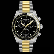 Tissot PR516 Chronograph Black Dial Two Tone Steel Strap Watch for Men - T149.417.22.051.00