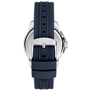 Maserati Successo Chronograph Silver Dial Blue Silicone Strap Watch for Men - R8871621042