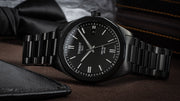 Tissot PRC 100 Solar Quartz Black Dial Black Steel Strap Watch for Men - T151.422.33.051.00