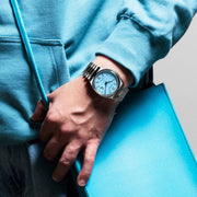 Citizen Tsuyosa Automatic Turquoise Blue Dial Silver Steel Strap Watch for Men - NJ0151-53L