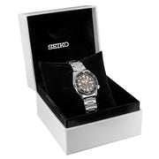 Seiko 5 Sports SKX Street Stonewash Black Dial Silver Steel Strap Watch for Men - SRPL79K1