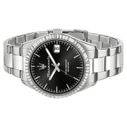Maserati Competizione Black Dial Silver Steel Strap Watch for Men - R8853100028
