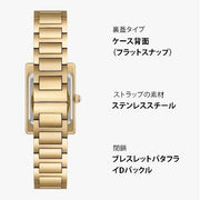 Emporio Armani Genni Crystals Mother of Pearl Dial Gold Steel Strap Watch for Women - AR11659