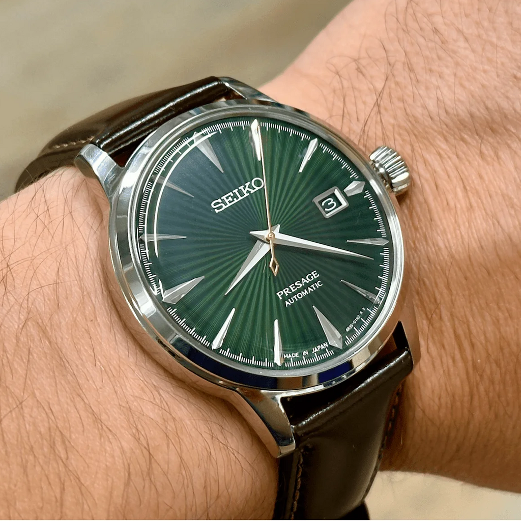 Seiko Presage Cocktail Time Automatic Green Dial Brown Leather Seiko Presage Cocktail Time Automatic Green Dial Brown Leather