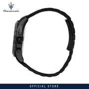 Maserati Traguardo Limited Edition Chronograph Black Dial Black Steel Strap Watch for Men - R8873612051