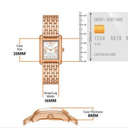 Tory Burch Eleanor Mother of Pearl White Dial Rose Gold Steel Strap Watch for Women - TBW1079