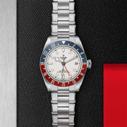 Tudor Black Bay GMT Silver Dial Silver Steel Strap Watch for Men - M79830RB-0010