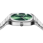 D1 Milano Square Eden Green Dial Silver Steel Strap Watch for Men - D1-SQBJ06