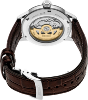 Seiko Presage Cocktail Time Automatic Blue Dial Brown Leather Strap Watch for Men - SRPK15K1