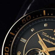 Maserati SFIDA Special Edition Automatic Black Dial Gold Steel Strap Watch for Men - R8823140012